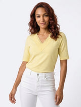 mi piace top met brede kant 202813 lemon yellow