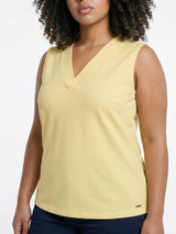 mi piace top met v-hals 202425 lemon yellow