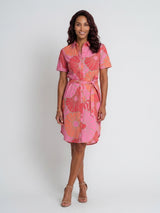 mi piace Dress Short Sleeves Desert Anemone Print coral