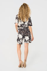 mi piace korte broek 202423 tropical hibiscus print espresso