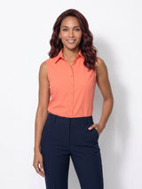 mi piace mouwloos blouse 202299 coral