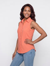 mi piace blouse 202299 mouwloos coral
