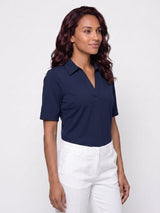 mi piace top met polo kraag 202853 dark blue