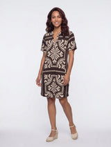 angelle milan jurk 1467 bruine barok print