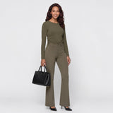 Lady Day-Travel Top Arly LS-Deep Forest