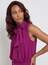 mi piace blouse bow light sleeveless 202830 magenta purple