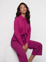 mi piace blouse bow 202709 magenta purple