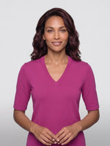 mi piace travel top v-neck 202271 magenta purple