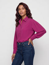 mi piace travel blouse oversized 202863 magenta purple
