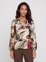 K-Design-Top Met Botanische Print D206-P171