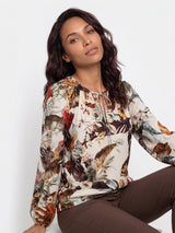 K-Design-Top Met Botanische Print D206-P171
