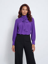 Mi Piace-Travel Blouse Bow Light 202774L-Winter Purple
