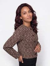 Mi Piace-Travel Jacket Harvest Ikat Print 202811-Espresso