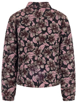 NED-Jacket Dirkje LS Bordeaux Flower Jacquard