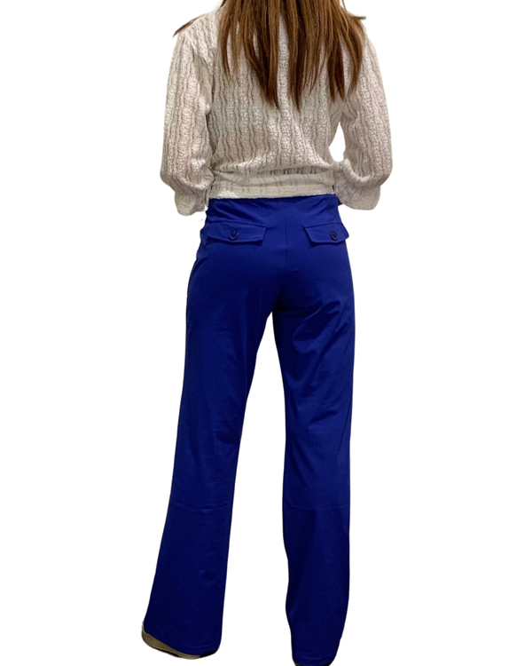 cobaltblauwe broek van mi piace