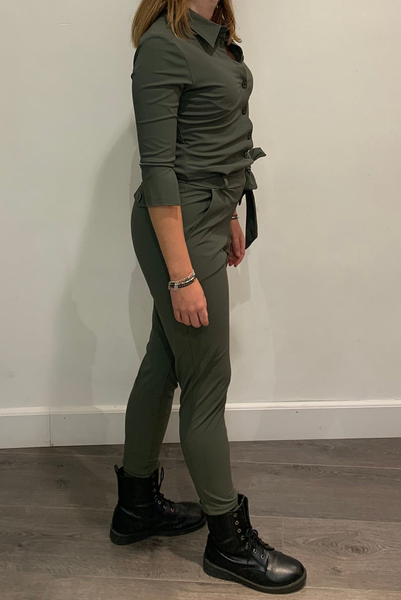 groene jumpsuit mi piace