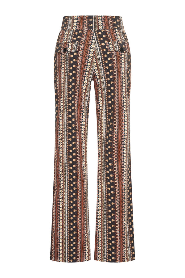 mi piace broek 202089 boho print espresso