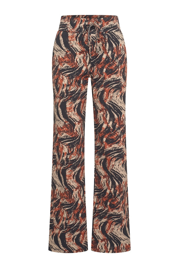 mi piace travel broek straight 202089 swirly print-rust