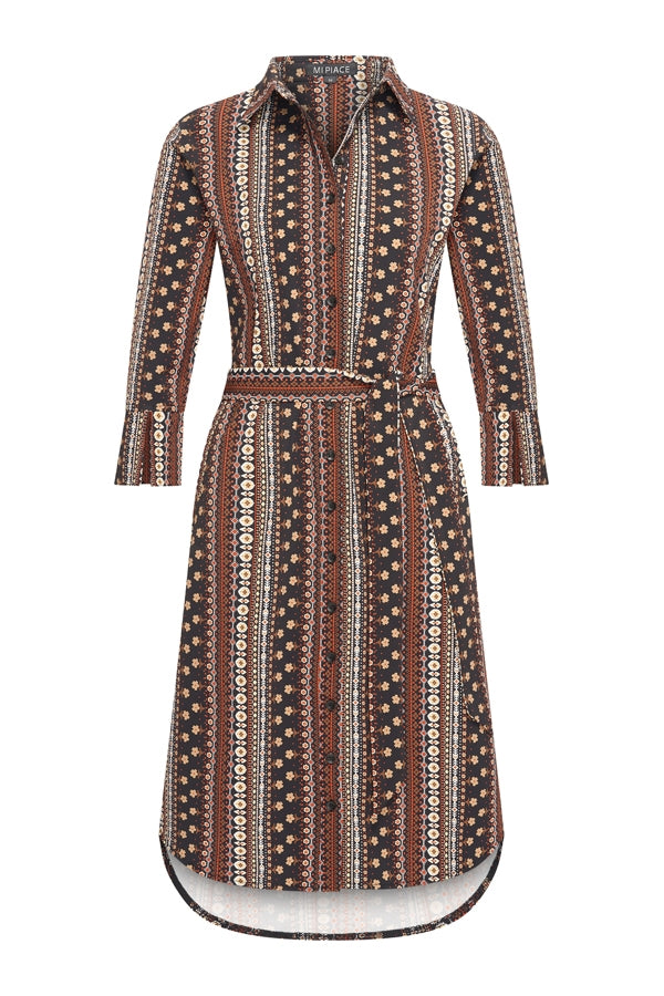 mi piace jurk 202092 boho print espresso