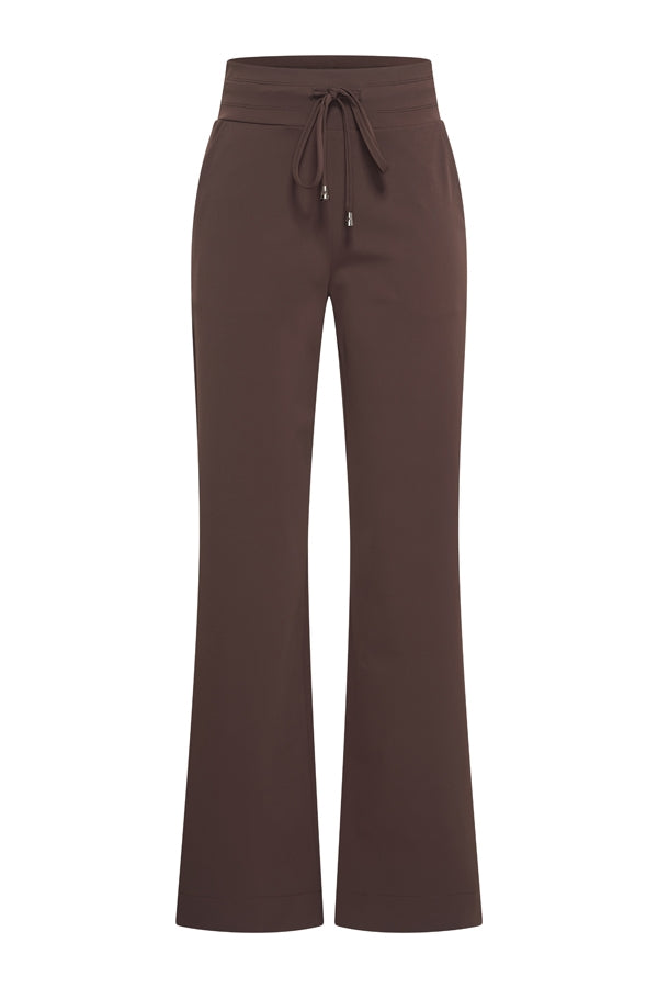 mi piace dikke kwaliteit travelstof straight broek 202136 espresso
