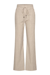 mi piace straight broek 202136 classic stripe print latte