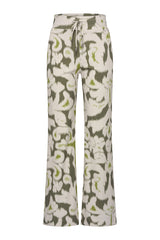 mi piace broek straight heavy 202136 ikat ornaments print olive