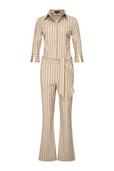 mi piace jumpsuit 202154 latte classic stripe print