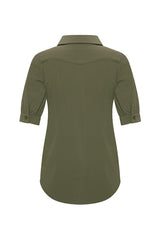 mi piace korte pofmouw blouse 202270 olive