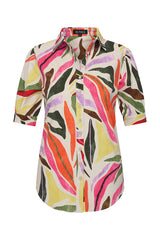 mi piace travel blouse puff summer leaf dance print kit