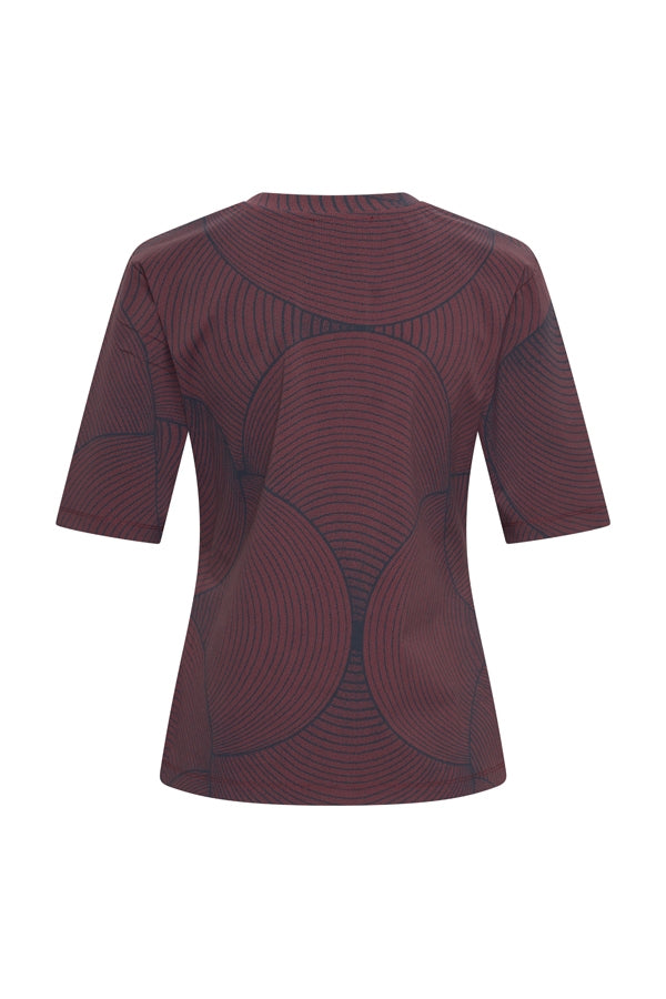 mi piace travel top 202271 circle print burgundy
