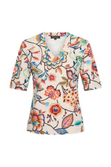 mi piace top 202271 embroidered bloom print multicolor