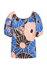 mi piace top 202454 desert anemone print nautic blue