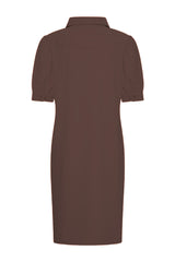 mi piace polo kraag jurk 202605 espresso
