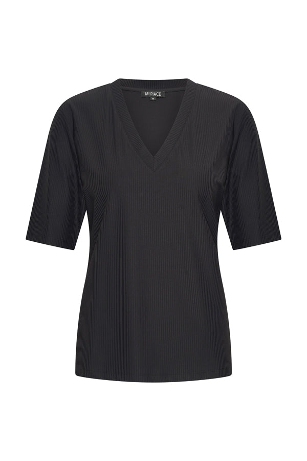 mi piace ribbed top 202644 black