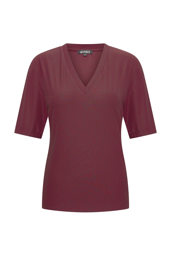 mi piace ribbed top 202644 burgundy