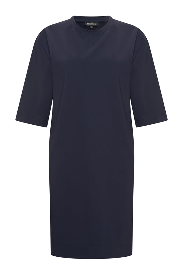 mi piace bonded travel jurk dark blue
