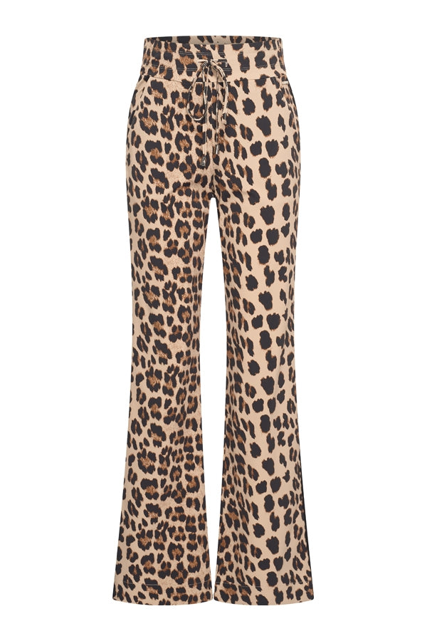 mi piace travel broek 202704 leopard print latte