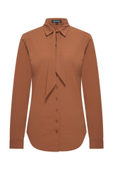 mi piace travel blouse bow 202709 caramel