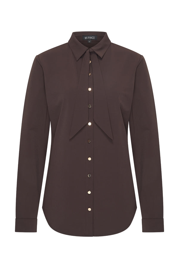 mi piace travel blouse gold acc 202767 espresso 