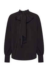 Mi Piace-Travel Blouse Bow Light 202774L-Black