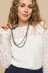 mi piace top lace 202790 off white