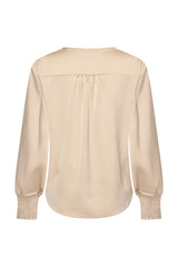 Blouse Knotted Satin Sand 202910