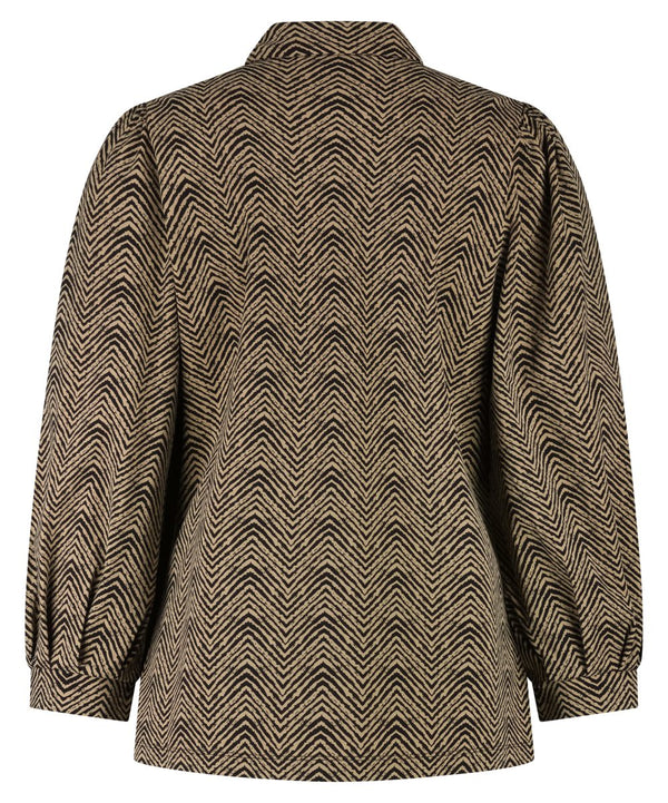 Lady Day Blouse Mary Herringbone Print