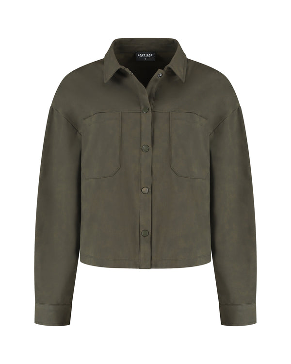 jacket merci brushed dark olive van Lady Day