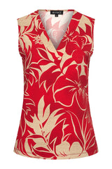 mi piace top 202425 tropical hibiscus print red