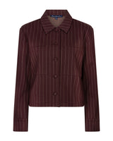 Red Button-Jacket Punta Pinstripe SRB5028-Burgundy