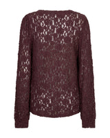 Red Button-Top Lace SRB5068-Burgundy