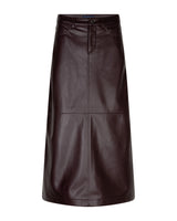 Red Button-Rok Alina Faux Leather-Burgundy