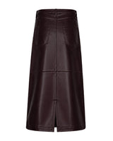 Red Button-Rok Alina Faux Leather-Burgundy