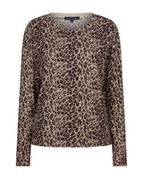 Red Button-Trui Sweet Animal Print SRB5084-Burgundy